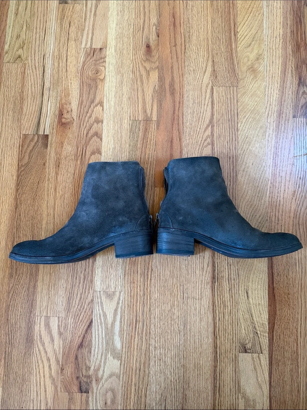 Marsell Listo Charcoal brown Suede Ankle Booties Made in Italy 37